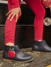 Girls Apple Booties - Teacher's Favorite