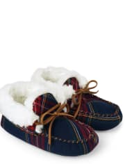 Unisex Plaid Moccasin Slippers - Gymmies