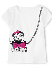 Top con monedero bordado para niñas - Dalmatian Friends