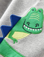 Pantalones de chándal sin cierre T-Rex bordados para niños - Dino Dude