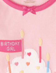 Girls Birthday Cupcake Cotton 2-Piece Pajamas - Gymmies