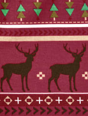 NWT Gymboree Christmas Girls Gymmies Fair Isle Reindeer Deer Pajama Set 