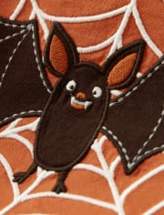 Top con capas de murciélago bordado para niños - Lil Pumpkin