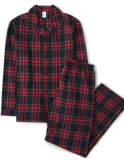 Unisex Adult Plaid Flannel 2-Piece Pajamas - Gymmies
