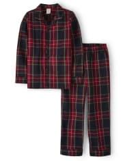 Unisex Plaid Flannel 2-Piece Pajamas - Gymmies