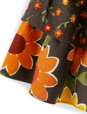 Falda pantalón con capas de girasol para niñas - Harvest