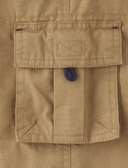 NWT Gymboree Boys Pull on Pants Jersey Lined Olive Cargo 7/8,14