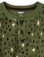 Camiseta con cuello henley Forest para niños - Critter Campout