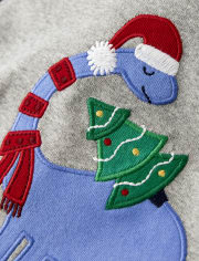 Pijama de 2 piezas de algodón con diseño de dinosaurio navideño para niños - Gymmies