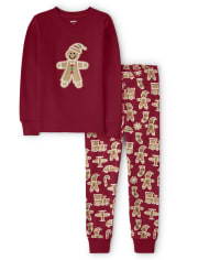Pijama de 2 piezas de algodón de pan de jengibre para niños - Gymmies
