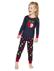 Girls Apple Cotton 2-Piece Pajamas - Gymmies