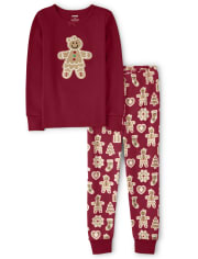 Pijama de 2 piezas de algodón de pan de jengibre para niñas - Gymmies