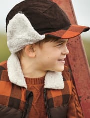 Boys Plaid Trapper Hat - Harvest