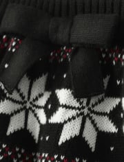 Falda suéter de estilo fairisle para niñas - Reindeer Cheer