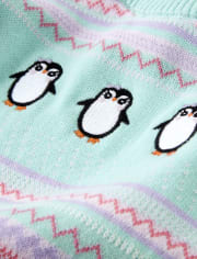 Robe pull Fairisle Peplum pour filles - Polar Party