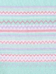 Robe pull Fairisle Peplum pour filles - Polar Party