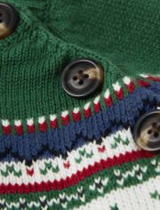 Suéter Fairisle para niños - Family Celebrations Green