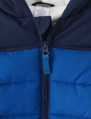 Boys Colorblock Puffer Jacket - Polar Party