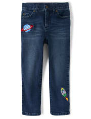 Boys Embroidered Planet Jeans - Comet Club