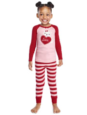 Pijama de 2 piezas de algodón Valentine Cutie para niñas - Gymmies