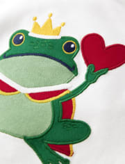 Boys Embroidered Frog Top - Valentine Cutie