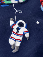 Boys Embroidered Space Top - Comet Club