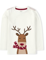 Top de reno bordado para niños - Reindeer Cheer