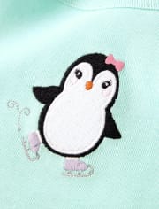 Girls Penguin Tiered Dress - Polar Party
