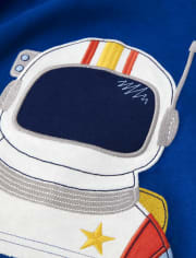 Boys Embroidered Astronaut Top - Comet Club