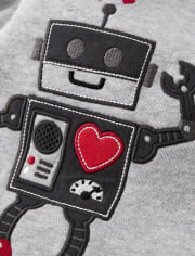 Sudadera de robot bordada para niños - Valentine Cutie