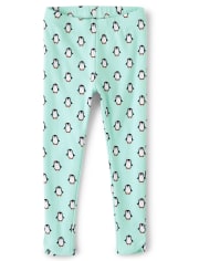 Girls Penguin Tulip Leggings - Polar Party