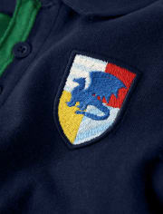 Boys Colorblock Rugby Polo - Knights and Dragons