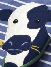 Camiseta de vaca bordada para niños - Farming Friends
