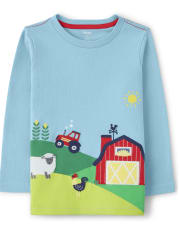 Camiseta de granja bordada para niños - Farming Friends
