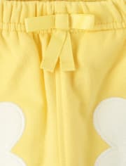 Shorts de abeja bordados para niñas - Busy Little Bee