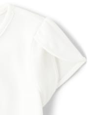Girls Embroidered Bee Tulip Top - Busy Little Bee