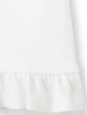 Girls Embroidered Butterfly Ruffle Top - Backyard Explorer