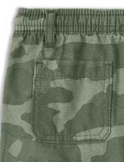 Boys Camo Pull On Cargo Shorts - Backyard Explorer