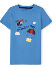 Boys Embroidered Helicopter Top - Birthday Boutique