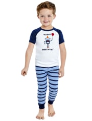 Boys Birthday Robot Snug Fit Cotton Pajamas - Gymmies