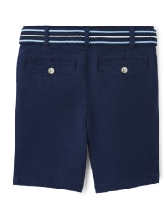 Boys Belted Shorts - Spring Blooms