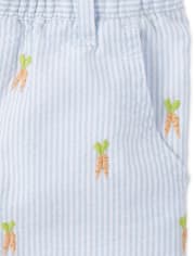 Shorts Carrot Seersucker para niños - Celebraciones de primavera
