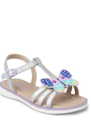 Sandales papillon appliquées pour filles - Backyard Explorer