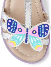 Sandales papillon appliquées pour filles - Backyard Explorer