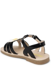 Sandalias con apliques de margaritas para niñas - Busy Little Bee