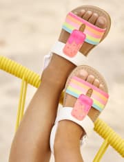 Girls Applique Popsicle Sandals - Popsicle Party