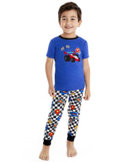 Pijama de 2 piezas de algodón Racecar para niños - Gymmies