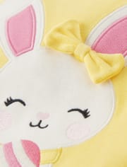 Girls Embroidered Bunny Top - Spring Celebrations