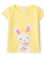 Girls Embroidered Bunny Top - Spring Celebrations