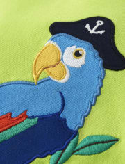 Boys Embroidered Parrot Top - Aye Aye Matey
